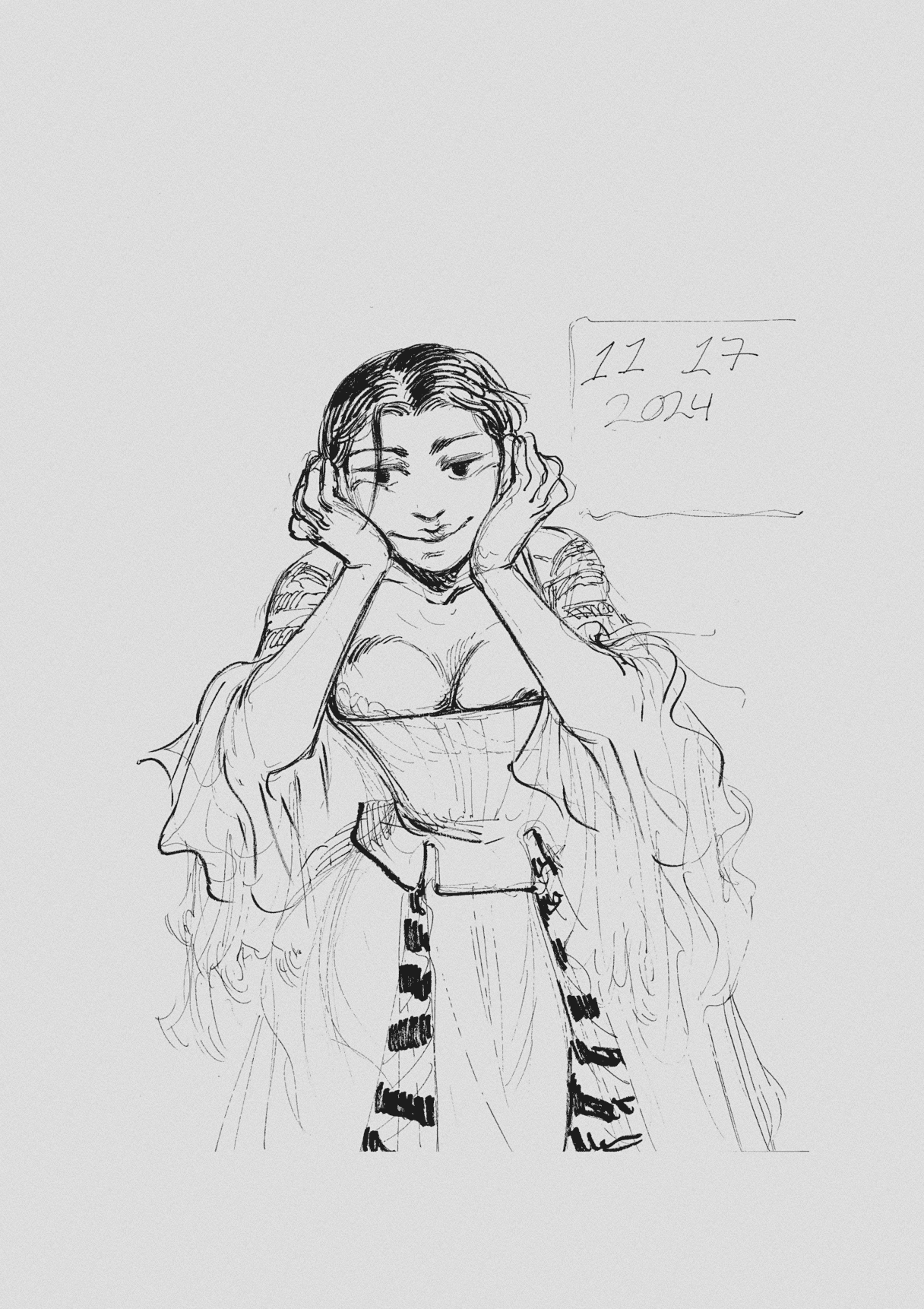 Doley squishing face.