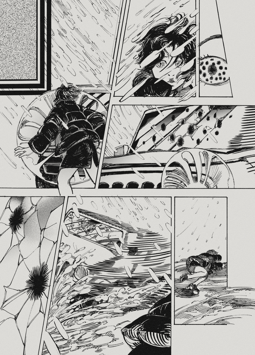 bora the brain, chapter 4, page 22: a car comes towards Henny.