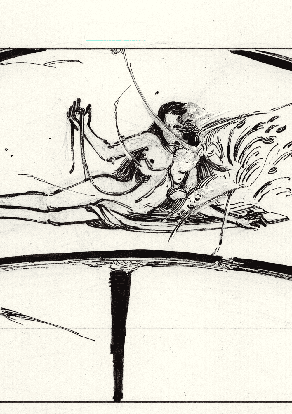 Bora the Brain, damaged wall mural.