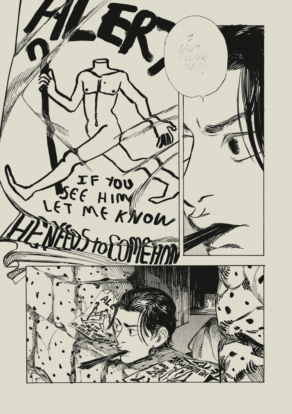 unfinished comic about Doley's head, page 1