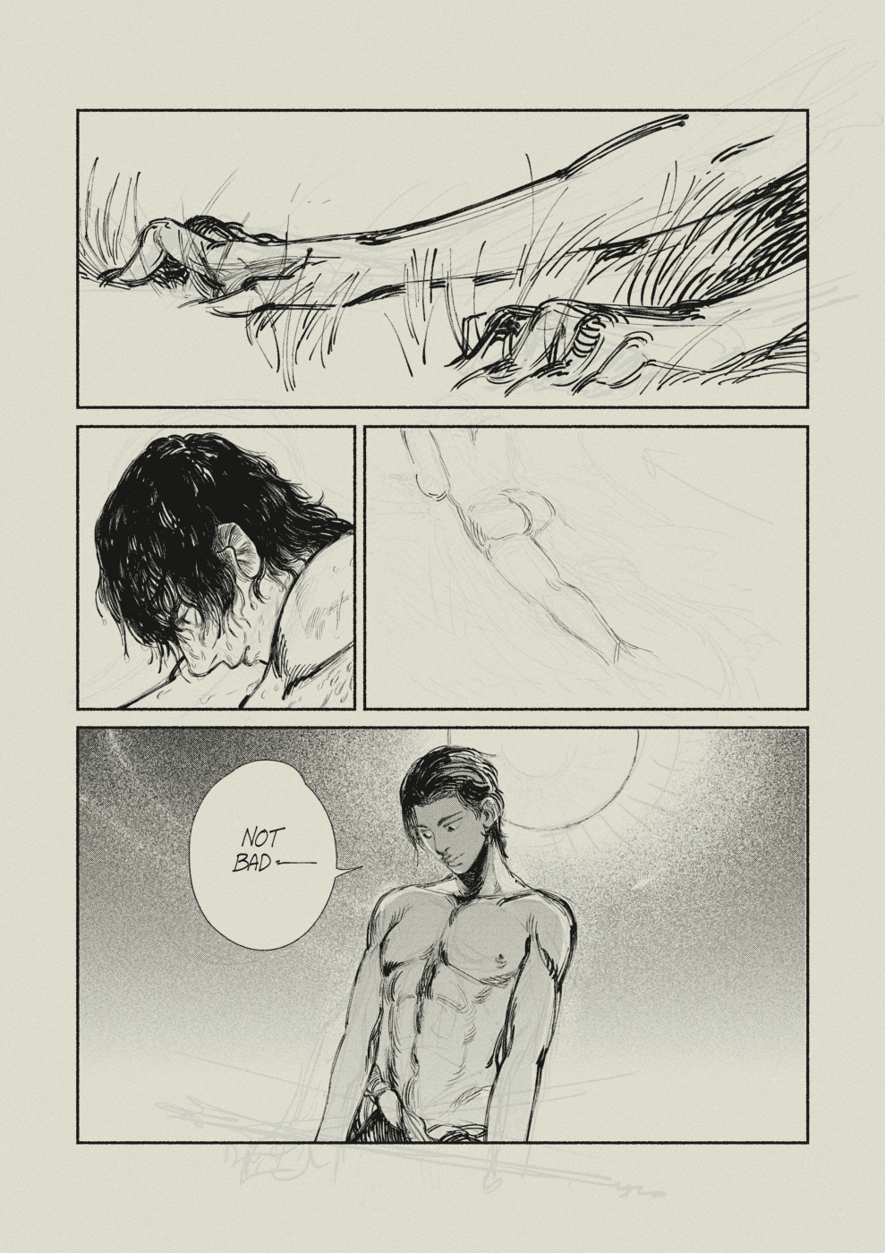 unfinished mermaid comic, page 3